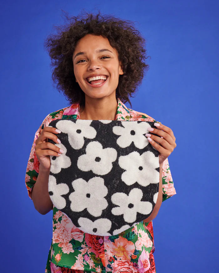 Flower Face Terry Toiletry Pouch Large