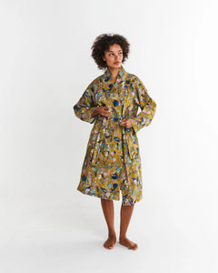 Birds Of Paradise Linen Robe