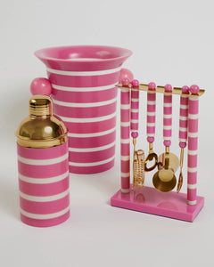 Gypsy Rose Stripe Resin Cocktail Shaker