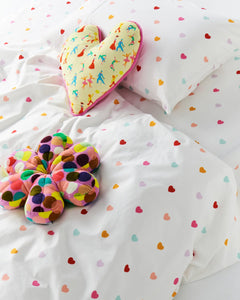 Confetti Pink Velvet Petal Cushion