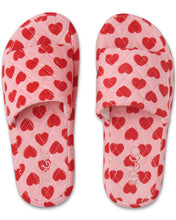 Load image into Gallery viewer, I Heart You Quilted Velvet Adult Slippers
