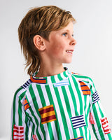 Stripe On Stripe Rash Vest Bathers