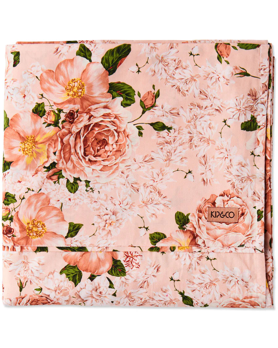 Rose Garden Organic Cotton Flat Sheet * LAST ONE AVAILABLE QUEEN