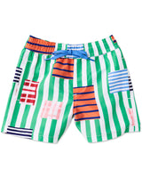 Stripe On Stripe Boardies Bathers