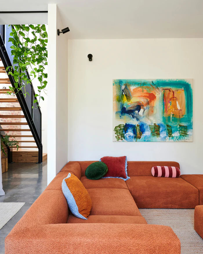 Kombu Green Velvet Pea Cushion