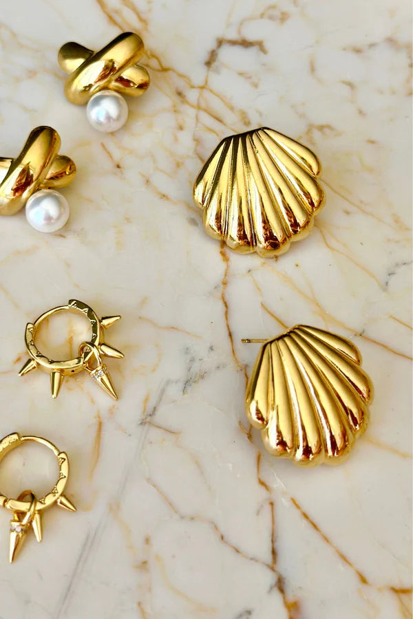 Gold Shell Studs