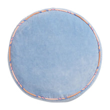 Load image into Gallery viewer, Castilo Round Velvet Cushion - Blue Jean
