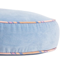 Load image into Gallery viewer, Castilo Round Velvet Cushion - Blue Jean
