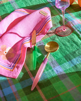 Pink Delight Embroidered Linen 4P Napkin Set