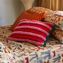 Load image into Gallery viewer, Dumas Tufted Cushion - Scarlet
