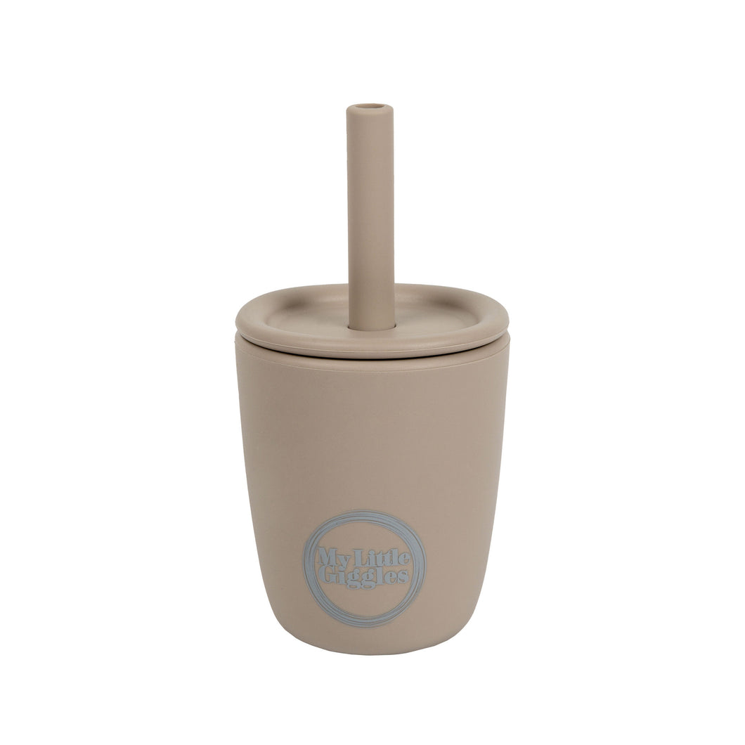 My Little Mini Drinking Cup & Straw - Sand