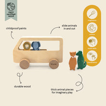 Load image into Gallery viewer, Wooden Animal Bus
