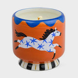 Ceramic Candle Horse - Sienna Sunset