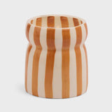 Rust Stripped Ceramic Candle - Sienna Sunset Boxed