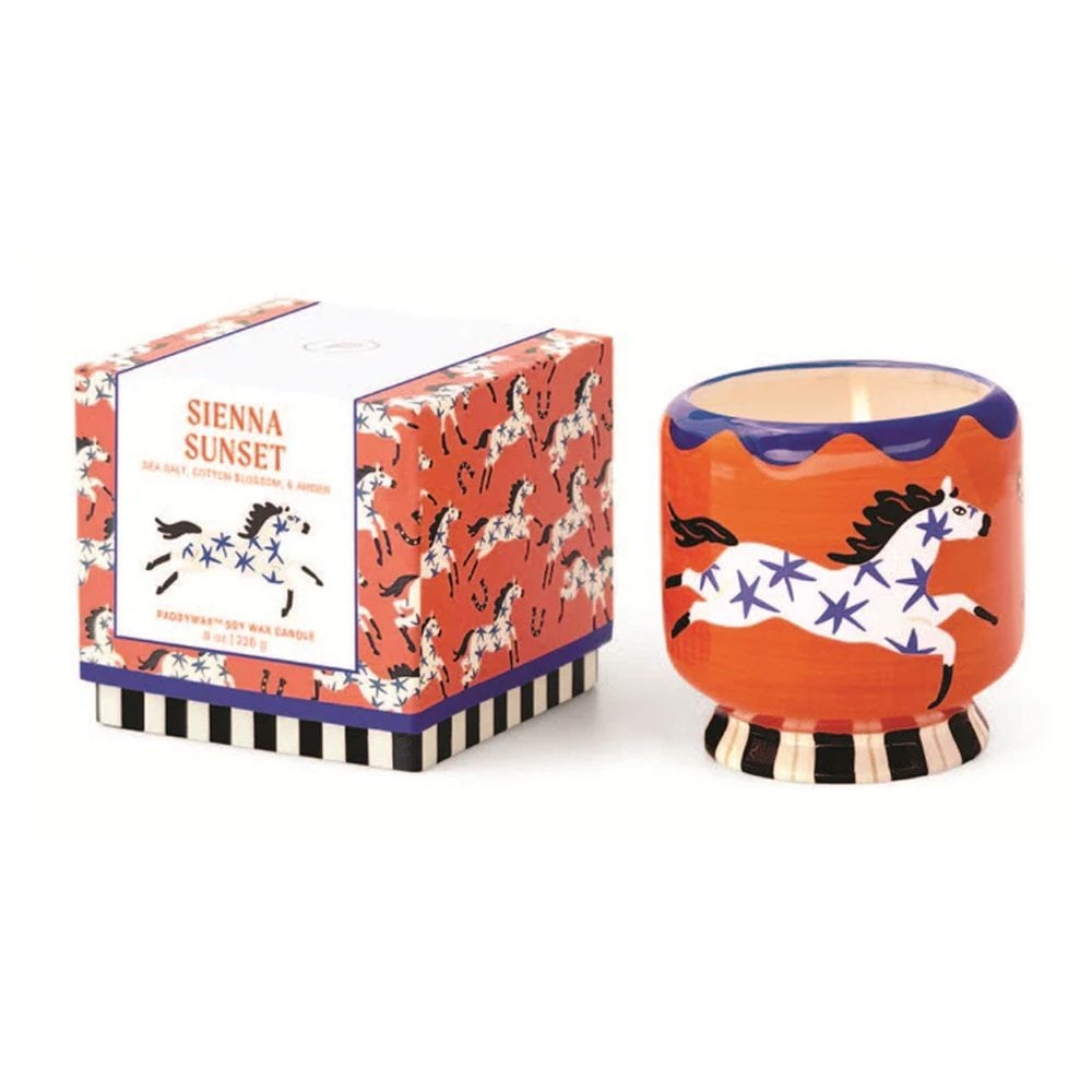 Ceramic Candle Horse - Sienna Sunset