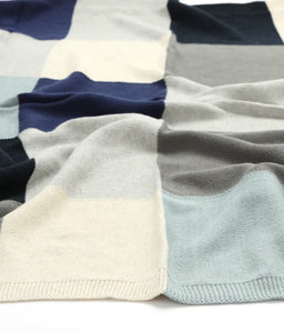 Baby Blanket - Patchwork Blue