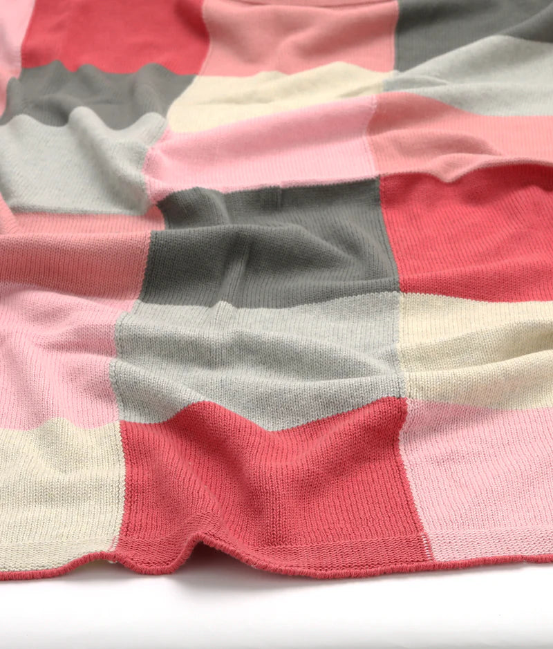 Baby Blanket - Patchwork Pink