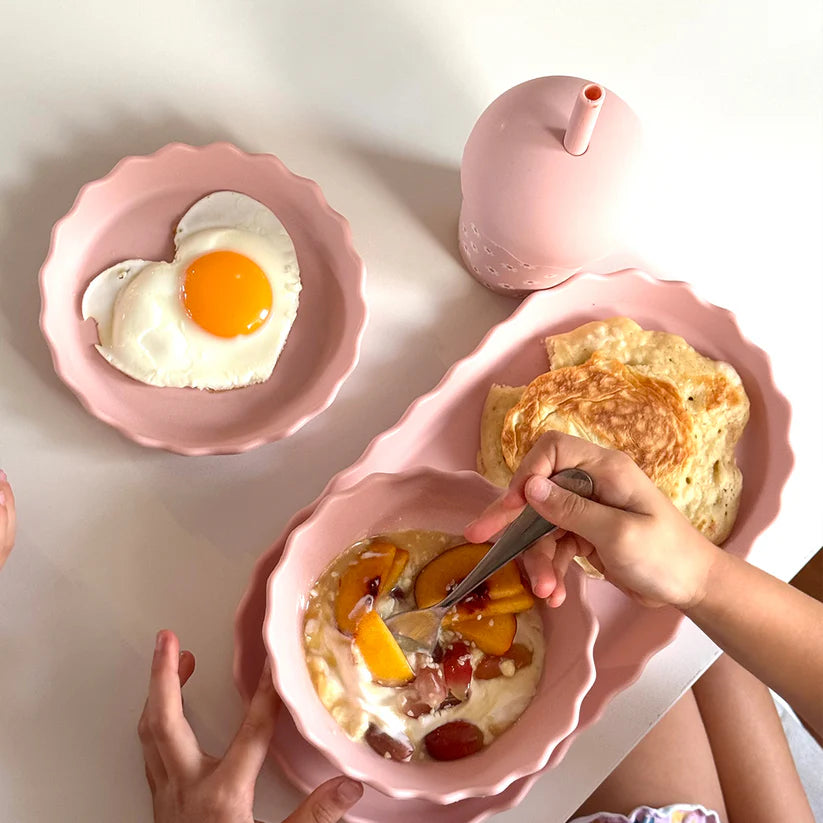 Pink Fruits Wavy Edge Silicone Bowl