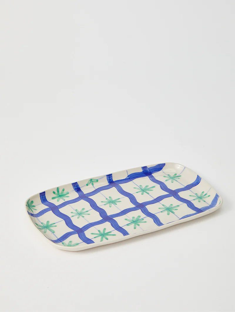 Pinchos Navy Check Tray