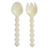 Gisele Salad Servers - Pearl
