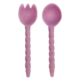 Rose Salad Servers - Orchid
