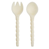 Rose Salad Servers - Pearl