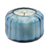Peppered Indigo - Ribbed Glass Candle