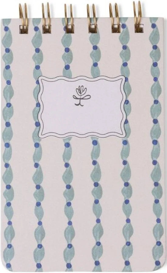 Twin Wire Notepad Wavy Blue