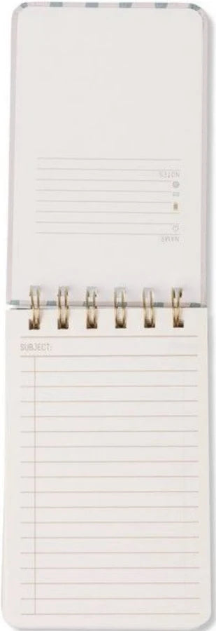 Twin Wire Notepad Wavy Blue