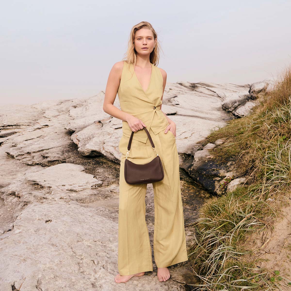 Look Both Ways Bag - Cocoa/Brushed Gold