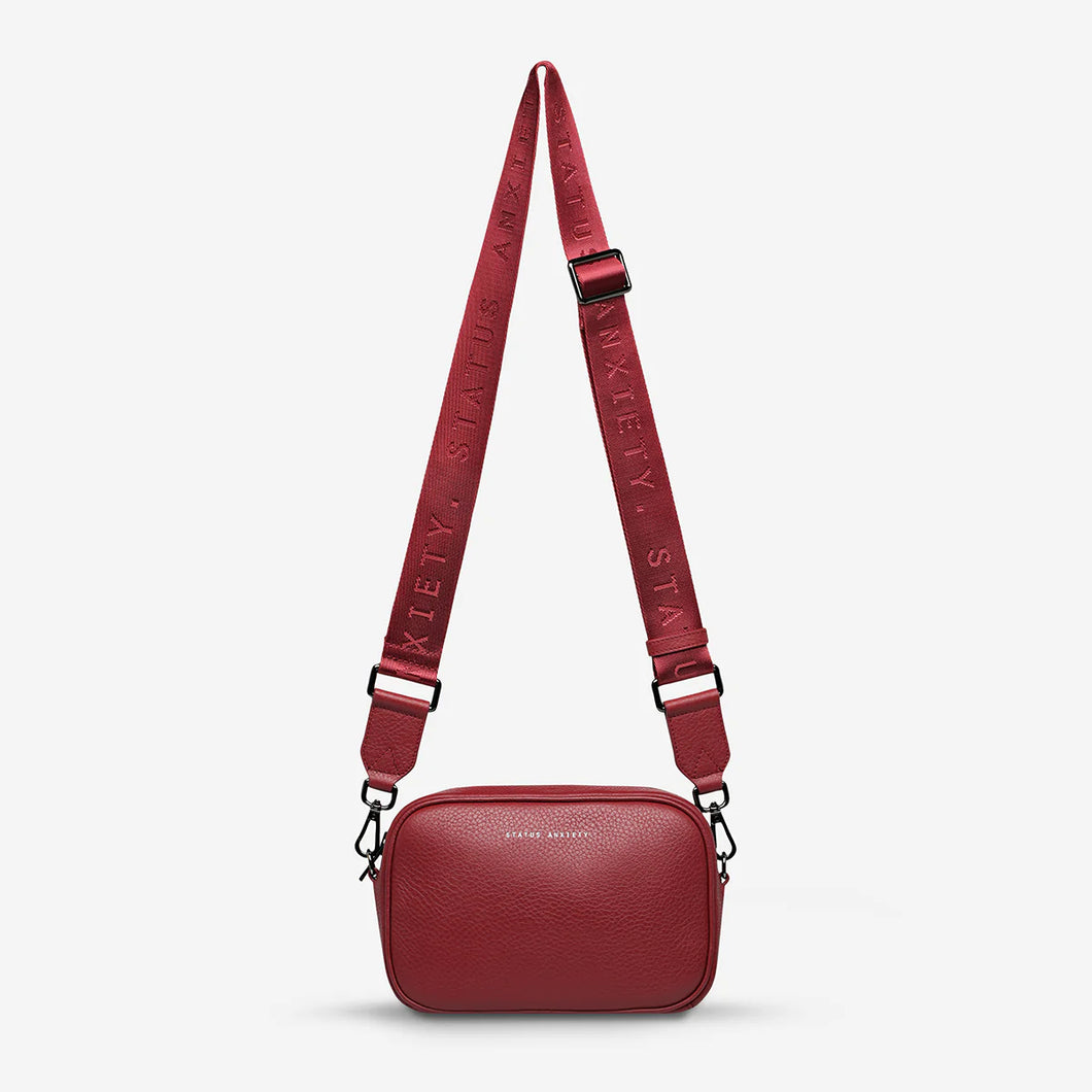 Plunder Bag With Webbed Strap - Rouge
