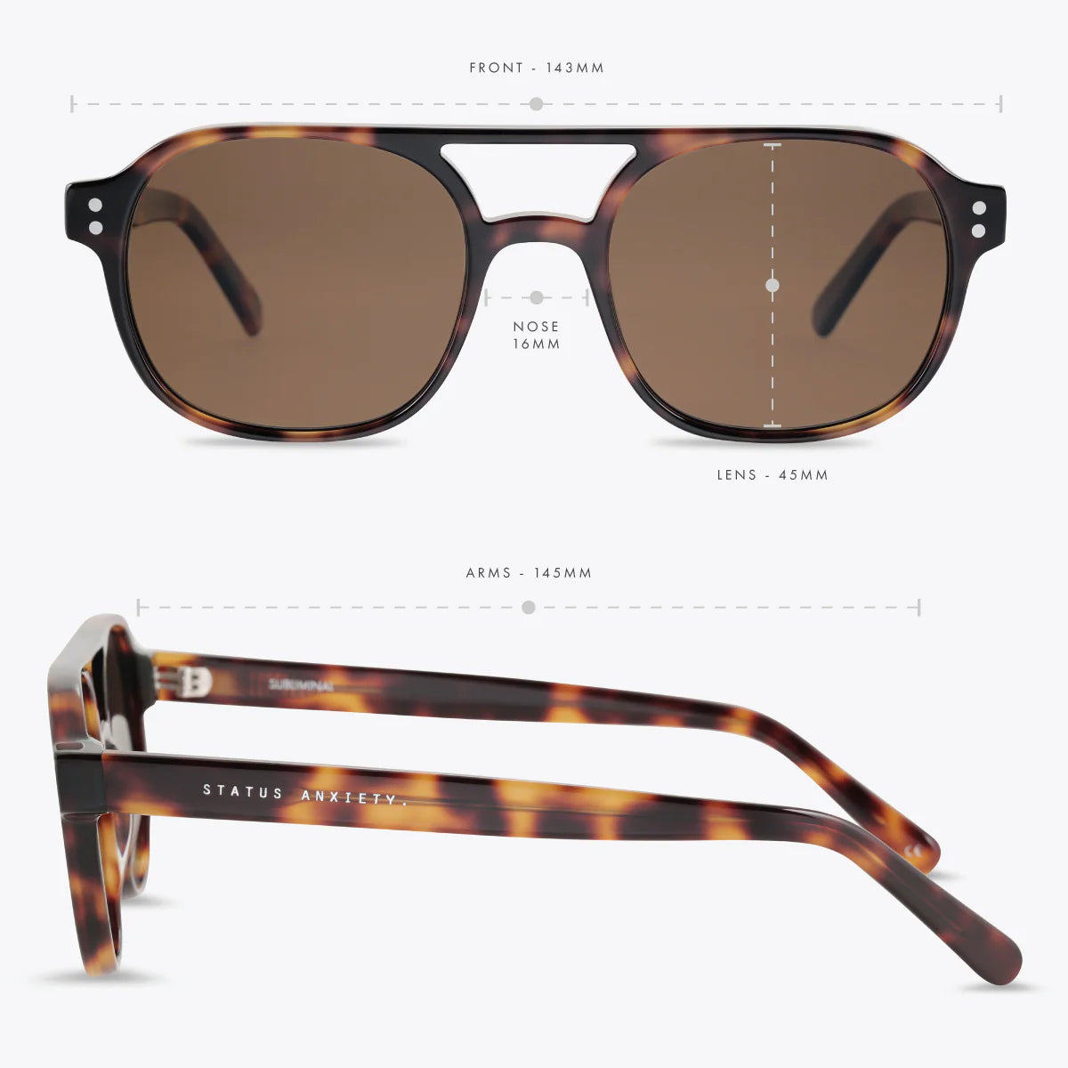 Subliminal Sunglasses - Brown Tort
