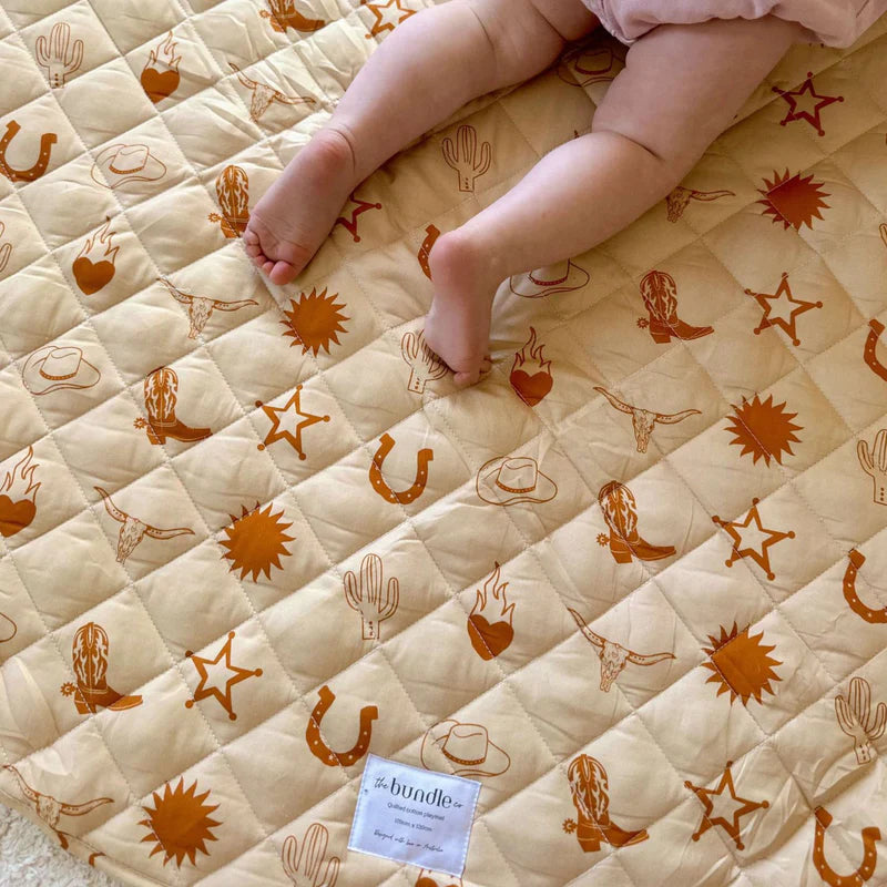 Texas Reversible Playmat 100% Quilted Cotton