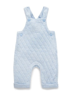 Quilted Overall Soft Blue Melange