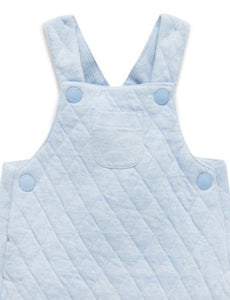 Quilted Overall Soft Blue Melange