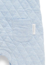 Load image into Gallery viewer, Quilted Overall Soft Blue Melange
