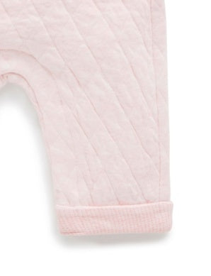 Quilted Overall Soft Pink Melange