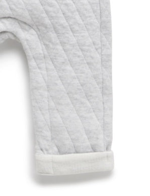 Quilted Overall Pale Grey Melange