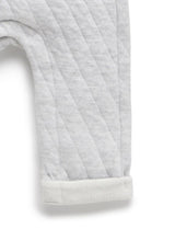 Quilted Overall Pale Grey Melange