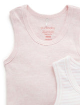 Rib Bodysuit 2 Pack Pale Pink
