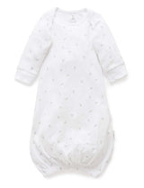 Sleepsuit Pale Grey Leaf w Spot