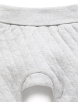 Quilted Pants Pale Grey Melange
