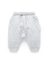 Load image into Gallery viewer, Quilted Track Pants Pale Grey Melange
