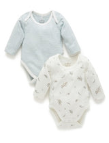 Easy Neck L/S Body Suit 2 Pack Vanilla Eucalyptus