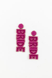 Bride Earrings Hot Pink