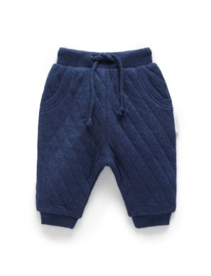 Quilted Track Pants Captain Melange