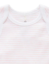 Singlet Bodysuit Pale Pink Melange Stripe
