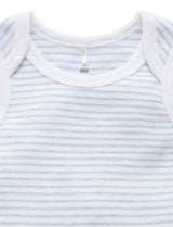 Singlet Bodysuit Pale Blue Melange Stripe