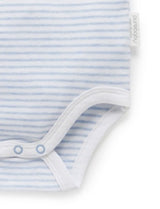 Singlet Bodysuit Pale Blue Melange Stripe