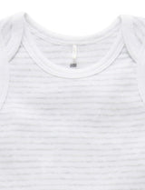 Singlet Bodysuit Pale Grey Melange Stripe